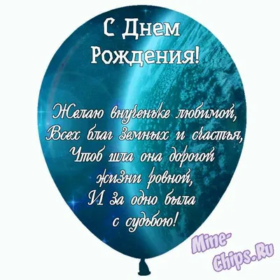 Праздничная, женская открытка с днём рождения для внучки, фотофото от  бабушки - С любовью, Mine-Chips.ru