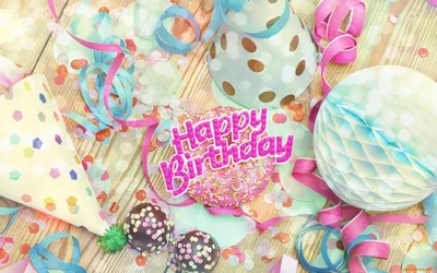Скачать обои Праздничный торт с днем рождения на рабочий стол из раздела  картинок С Днем Рождения