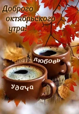 Доброе утро! Доброе октябрьское утро! Хорошего понедельника! Надпись на  русском языке, мотивация | Осенние картинки, Утро понедельника, Доброе утро