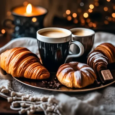 Стильная открытка доброе утро с ромашками и чашкой горячего чая