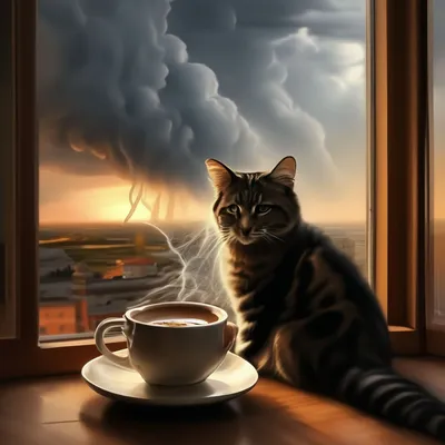 Поздравительная открытка с добрым утром надписи. Чашка кофе на белом  деревянном столе Стоковое Изображение - изображение насчитывающей чашка,  кафе: 194796085