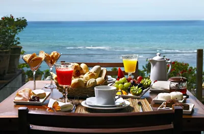 Картинка: \"С Добрым утром!\" С фруктовыми смузи на берегу моря • Аудио от  Путина, голосовые, музыкальные