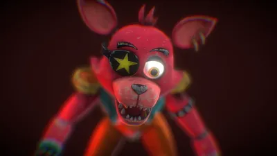 Glamrock Foxy FNaF Security Breach - 3D model by Springbonnie  (@SpringbonnieFan04) [7701c3e] - Sketchfab