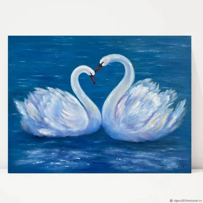 Модульная картина для интерьера на стену / Картина на холсте \"Влюбленные  лебеди\" 80х140см - купить по выгодной цене в интернет-магазине OZON  (1202505275)