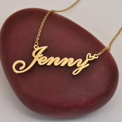 Женское Ожерелье из нержавеющей стали с надписью «Love Heart Fatima» |  AliExpress