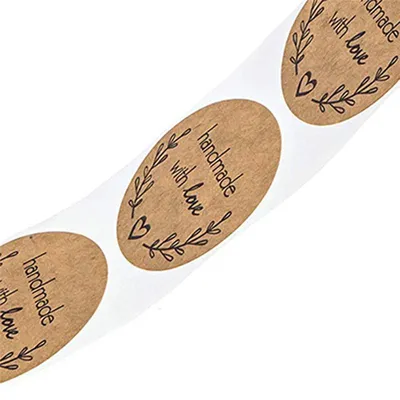 Стикер наклейки для рукоделов с надписью Hand Made купить по низким ценам в  интернет-магазине Uzum (616513)