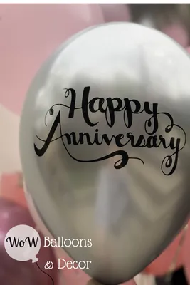 Надпись из фольгированных шаров \"С Днем Рождения\", серебро - Воздушные шары  с гелием | ШарВау - Доставка и оформление воздушными шарами в Москве и МО