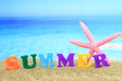 Beach With Summer Lettering On Sand Near Free Stock Photo and Image  357622954