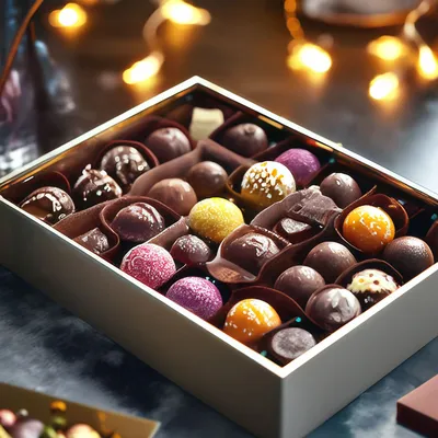 Купить в Москве новогодний подарок с шоколадными конфетами | Easy-Cup