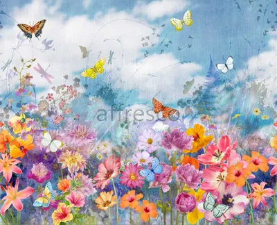 Детский рисунок бабочки и цветы - 69 фото