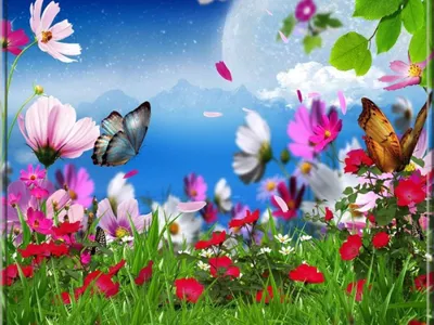 Акварельный фон с цветами и бабочками, цветочная бабочка, Flying, акварель  фон картинки и Фото для бесплатной загрузки
