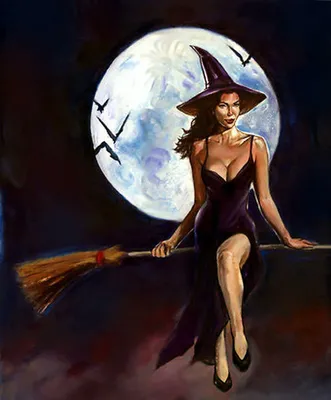 Силуэт ведьмы, летящей на метле » maket.LaserBiz.ru - Макеты для лазерной  резки