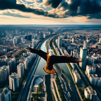 Город с высоты птичьего полета» — создано в Шедевруме