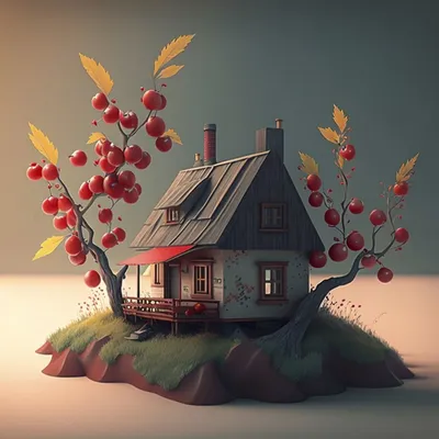 Картина Садок вишневий коло хати ᐉ Хевелева Олена ᐉ онлайн-галерея Molbert.