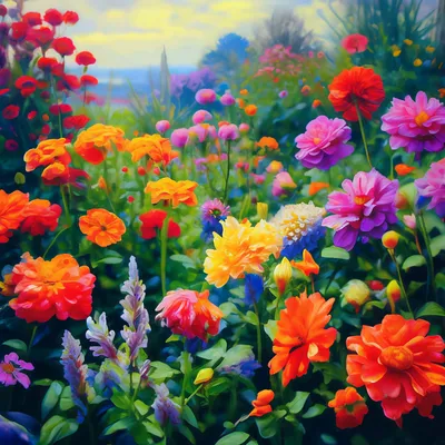 Цветущие садовые цветы - 67 фото
