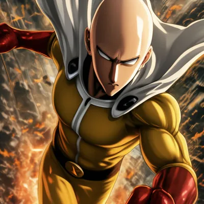 Обои на рабочий стол Saitama / Сайтама из аниме One-Punch Man / Ванпанчмен  / Человек одного удара, обои для рабочего стола, скачать обои, обои  бесплатно