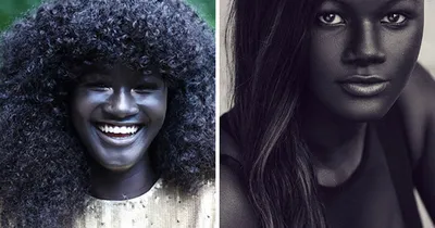 ИСТОРИЯ / HISTORY on Instagram: \"Черная модель Ньяким Гатвеч по прозвищу  «Королева тьмы» вошла в Книгу рекордов Гиннеса как самая темнокожая женщина  в мире... P.s Стоить отметить, что позже в своем твите