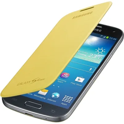 Калъф Samsung Flip Cover за Samsung Galaxy S4 mini i9190, Кожа, Bulk Жълт -  eMAG.bg