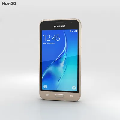 Samsung Galaxy J1 (2016) Gold 3D model - Скачать Электроника на 3DModels.org