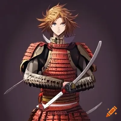 ArtStation - character design : samurai anime girl🐺