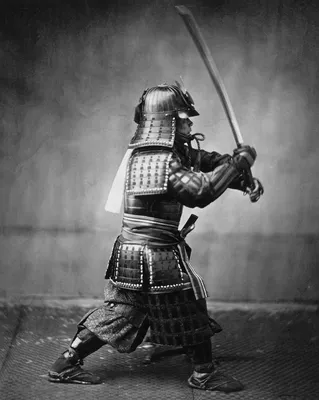 Скачать 3840x2160 самурай, воин, силуэт, арт, черно-белый обои, картинки 4k  uhd 16:9
