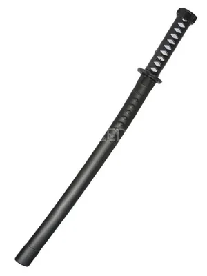 Японский самурай в черной форме с мечом катаны серую фон Стоковое  Изображение - изображение насчитывающей представление, бои: 203987095