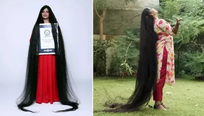 Книга рекордов Гиннеса Самые длинные волосы в мире Смита Шривастава фото |  GreenPost