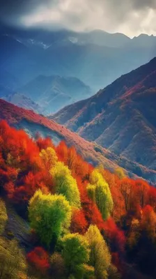 Осень в горах обои | Премиум Фото