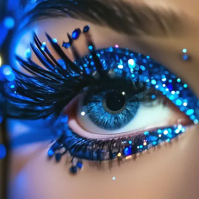 Красивые голубые глаза девушки, очень…» — создано в Шедевруме