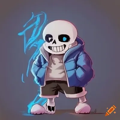 Image of sans from undertale on Craiyon