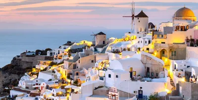 Фотообои Греция остров Санторини купить на стену • Эко Обои