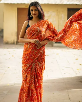 Какое оно, индийское сари, и как правильно его носить? | Олматекс -  натуральные ткани | Дзен