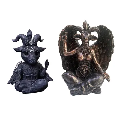 Купить Статуя Сатаны Бафомета — украшение в виде фигурки черного сатаны |  Статуя козы Бафомета из смолы с изысканным мастерством, религиозные  орнаменты для домашнего офиса | Joom