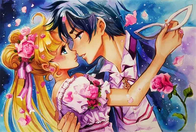 Фото Usagi Tsukino / Усаги Цукино и Mamoru Chiba / Мамору Чиба из аниме  Bishoujo Senshi Sailor Moon / Красавица-воин Сейлор Мун, by Naschi