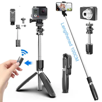4 In1 Bluetooth Беспроводной штатив для селфи-палки, складной и монопод,  универсальный для смартфонов, Gopro и спортивных экшн-камер – лучшие товары  в онлайн-магазине Джум Гик