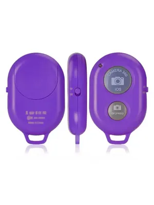 Bluetooth кнопка для селфи съемки (для монопода, селфи палки, штатива),  фиолетовый - блютуз пульт. Mobileplus 13296482 купить за 147 ₽ в  интернет-магазине Wildberries