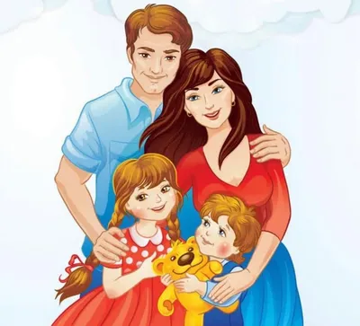 Детский рисунок маме, счастливая семья Stock Vector | Adobe Stock