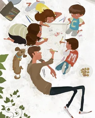 Попросите ребёнка нарисовать свою семью, а я расскажу вам, как этот рисунок  истолковать (возможно, будет повод задуматься) | Занимашки-развивашки | Дзен