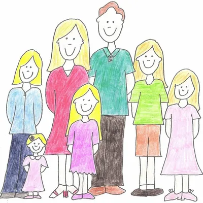 Что нарисовать на тему \"Семья\" - рисунок семьи: идеи, варианты рисунка для  детей - Рисуем вместе
