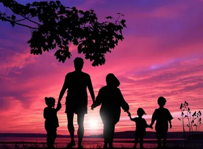 Счастье дети семья любовь» — создано в Шедевруме