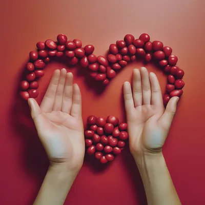 Сердечки в руках и руки в форме сердечек, очень романтические картинки