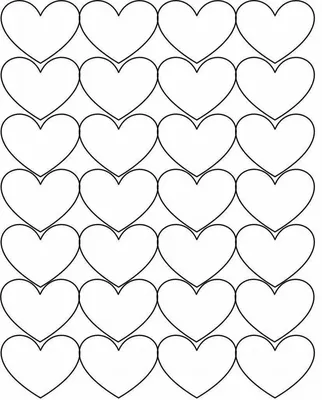 Раскраски Много сердечек (39 шт.) - скачать или распечатать бесплатно #7840