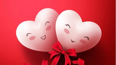 Воздушные шарики, сердца на 14 февраля - день Святого Валентина