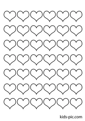 шаблон маленьких сердечек для вырезания из бумаги | Шаблон сердца, Шаблоны,  Трафареты