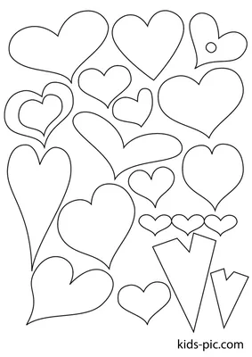 Шаблон Сердца Для Вырезания Из Бумаги Распечатать | Kids-Pic.com