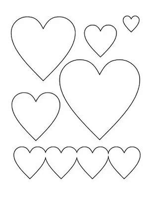 Шаблоны и трафарет сердце для вырезания из бумаги: скачать и распечатать |  Трафареты, Шаблоны, Сердце