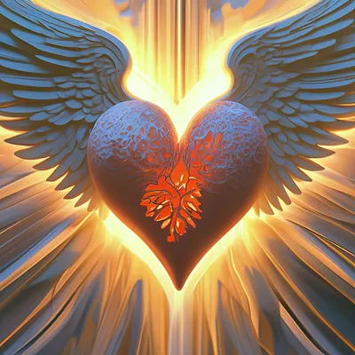 Сердечко с крыльями» — создано в Шедевруме