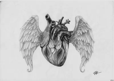 Фигура \"Сердце с крыльями\" из пенопласта