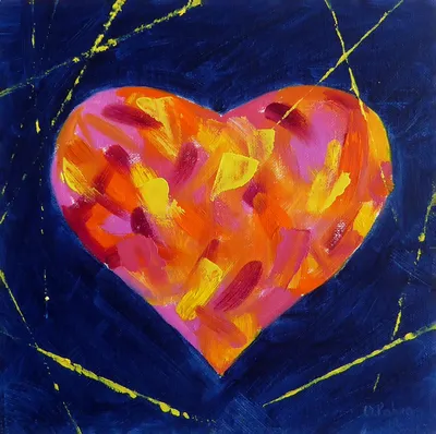 Картина Любовь в сердце ᐉ Робко Оксана ᐉ онлайн-галерея Molbert.