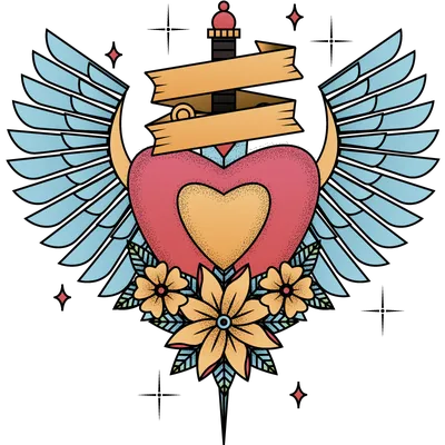 Любовь Сердце Крылья - Бесплатная векторная графика на Pixabay - Pixabay